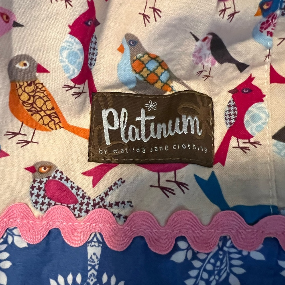 Matilda Jane Platinum Bird Print Dress